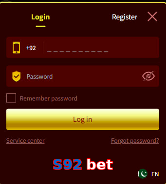 S92 bet login preview